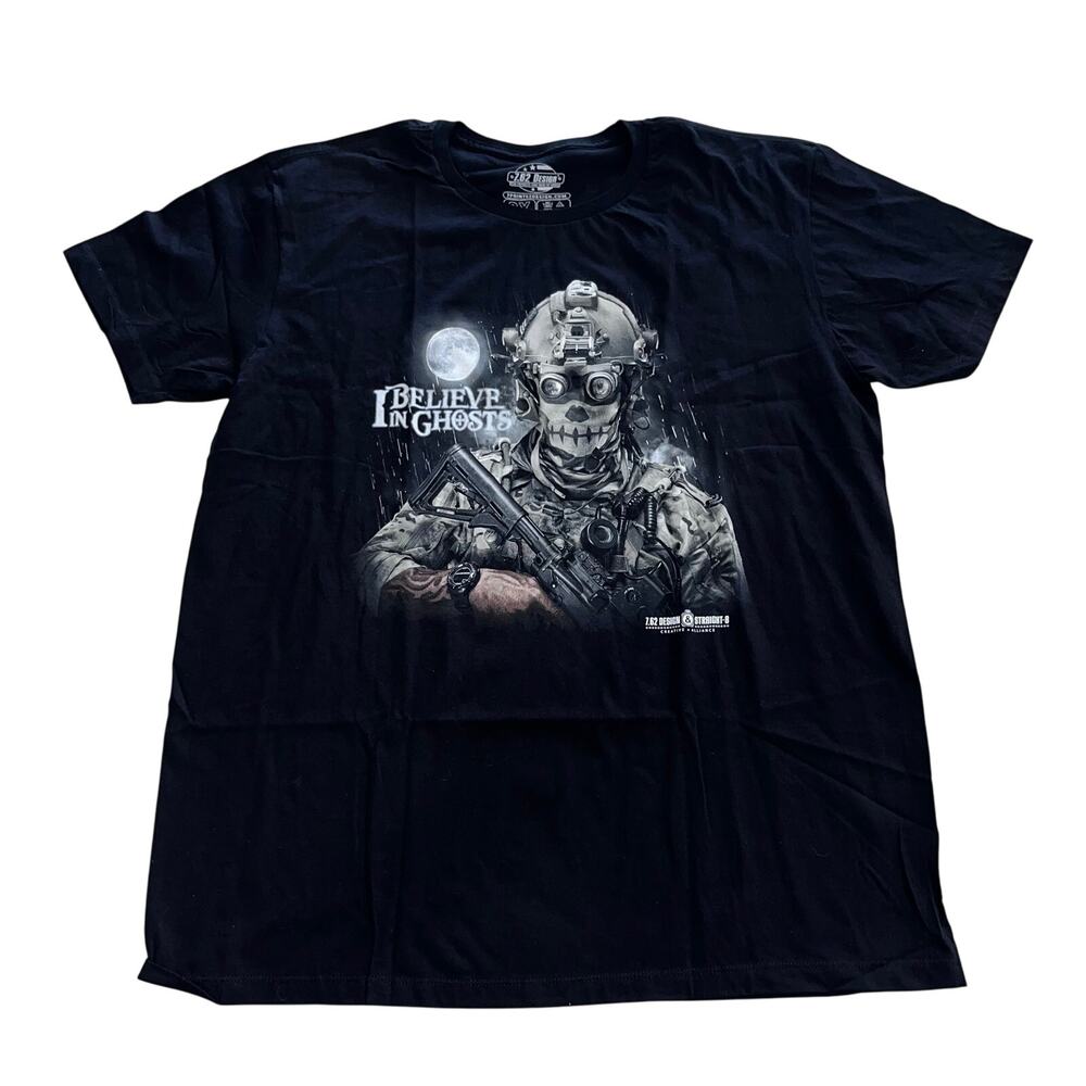 7.62 Design For Patriots & Men Of Arms Men's 2XL "I Believe In Ghosts" T-shirt